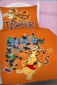 Oranžové  obliečky s motívom Medvedíka Pú a Tygra | 1x 140/200, 1x 90/70