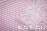 Poťah jednoduchý ruža ružová perokreba s prúžkom