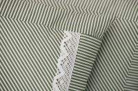 Krepové posteľné prádlo so vzorom průžku olivovej farby