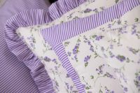 Posteľné prádlo so vzorom levandule, flanel,fialová farba