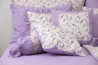 Posteľné prádlo so vzorom levandule, flanel,fialová farba