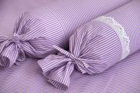Krepové posteľné prádlo so vzorom průžku fialovej farby