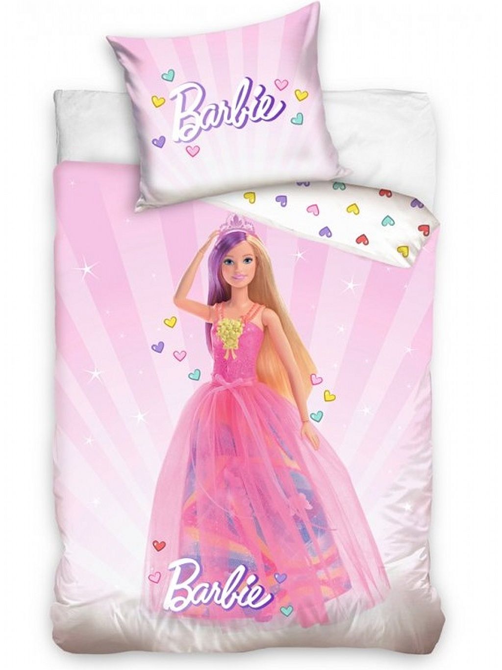 Obliečky Barbie na ružovom podklade TipTrade