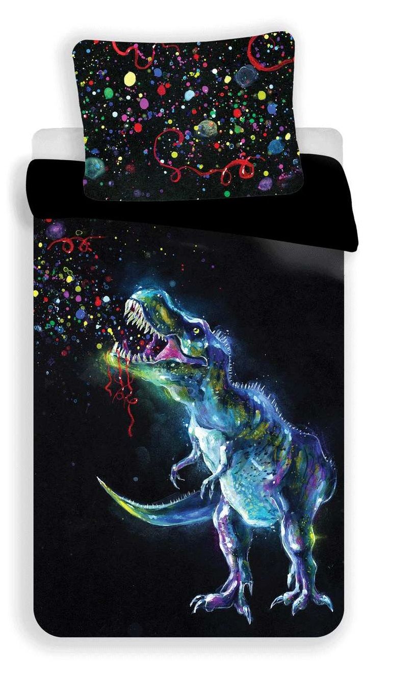 Obliečky pre chlapcov Dinosaurus čierny Jerry Fabrics
