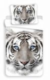 Bavlnené obliečky pre deti biele White Tygr | 1x 140/200, 1x 90/70