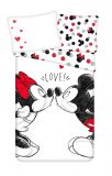 Obliečky Mickey a Minnie dávajúce si pusu Love 04 | 1x 140/200, 1x 90/70