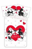 Obliečky Mickey a Minnie v srdiečku Love | 1x 140/200, 1x 90/70