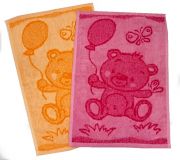 Detský uterák s motívom medvedíka | 30/50 oranžový, 30/50 ružový