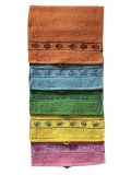 Bavlnený uterák pre deti v rôznych farbách s detským motívom | 30/50 modrý, 30/50 oranžový, 30/50 ružový, 30/50 zelený, 30/50 žltý