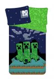Bavlnená minecraft lôžka bielizeň v zelenej farbe šedej farby. | Povlečení bavlna Minecraft Sssleep Tight 140x200, 70x90 cm