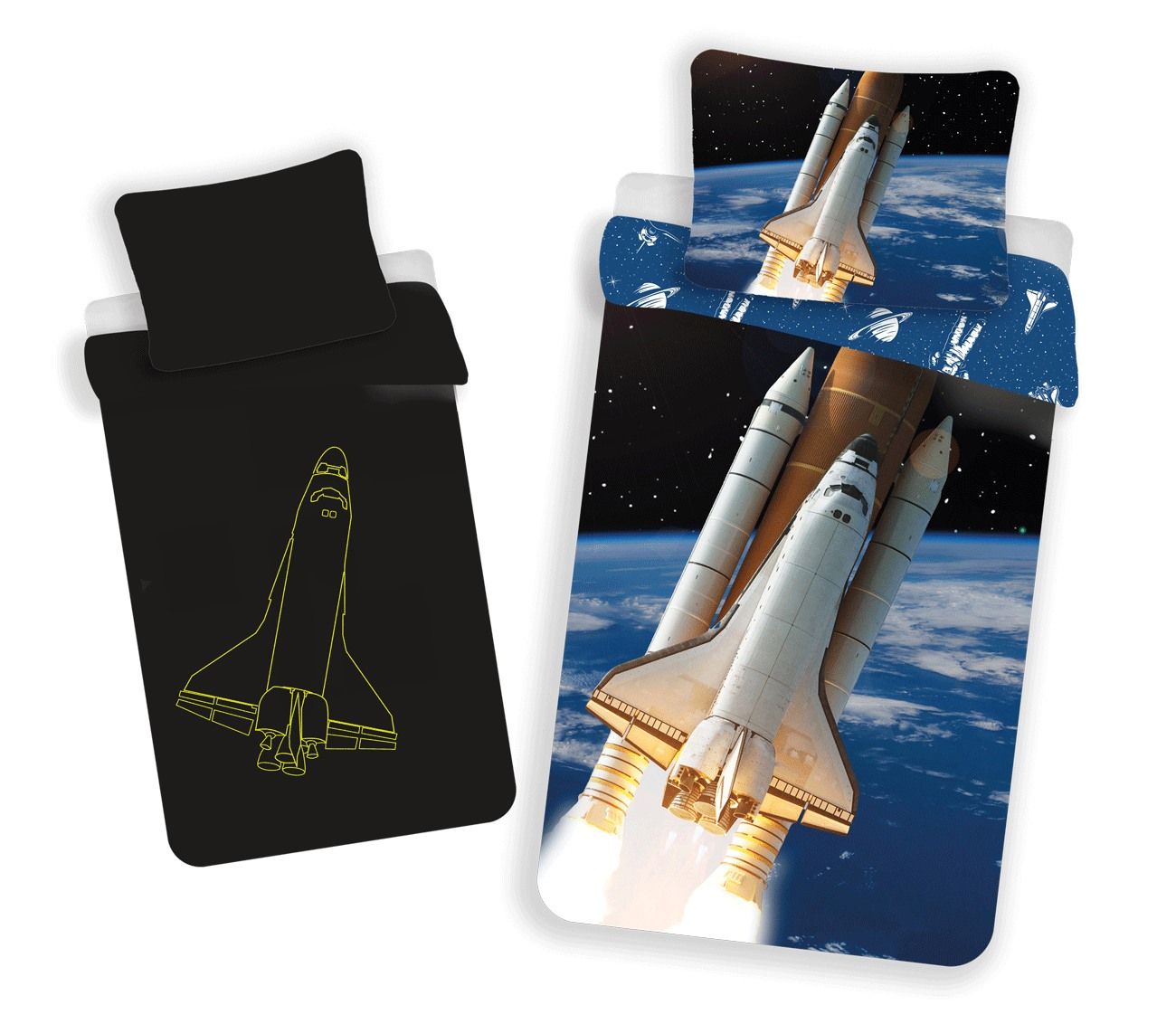 Obliečky s motívom vesmírnej rakety Space Jerry Fabrics